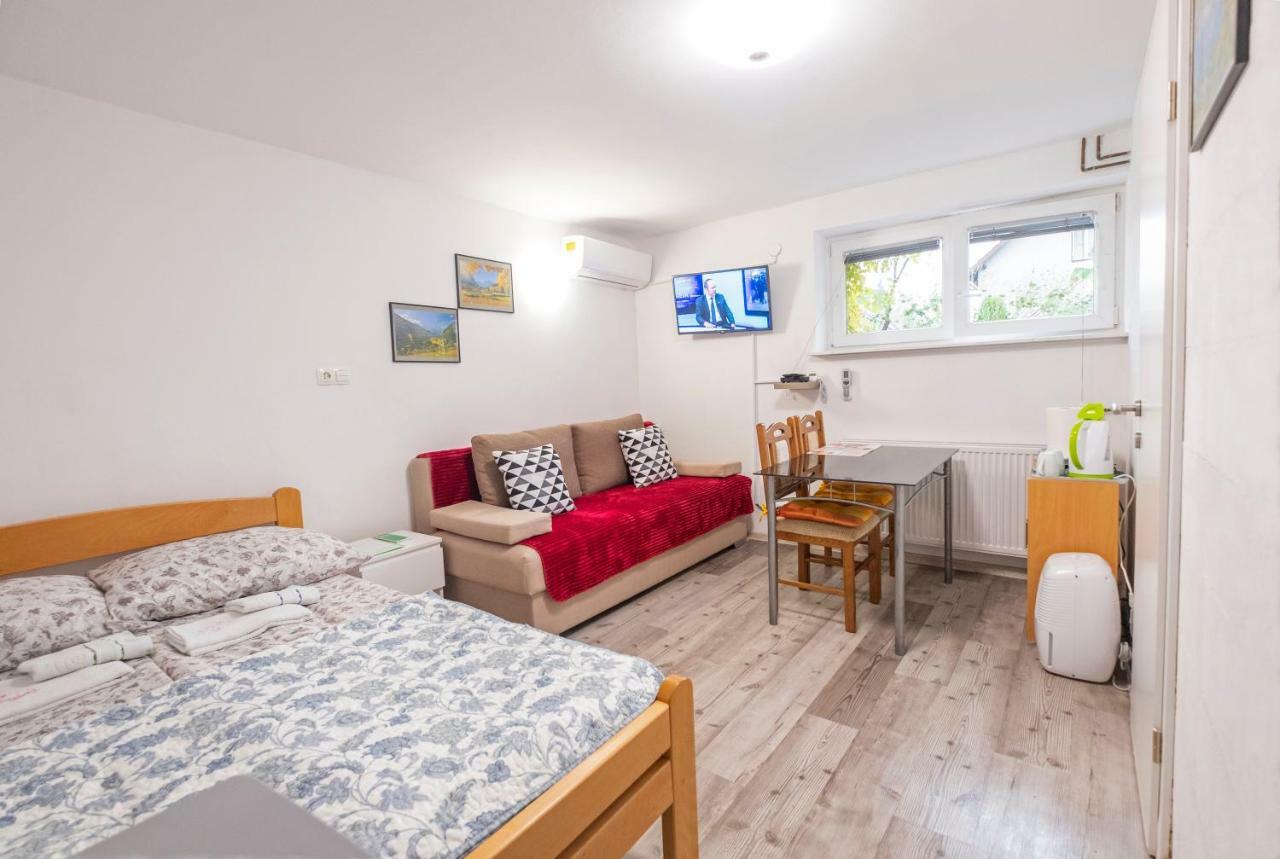 Newly Renovated Studio With Air Conditioner & Free Parking Любляна Екстериор снимка